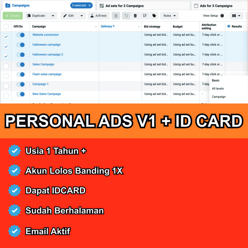 Personal ADS V1 + ID CARD + Berhalaman + A2F ON + OTP Email Outlook Aktif