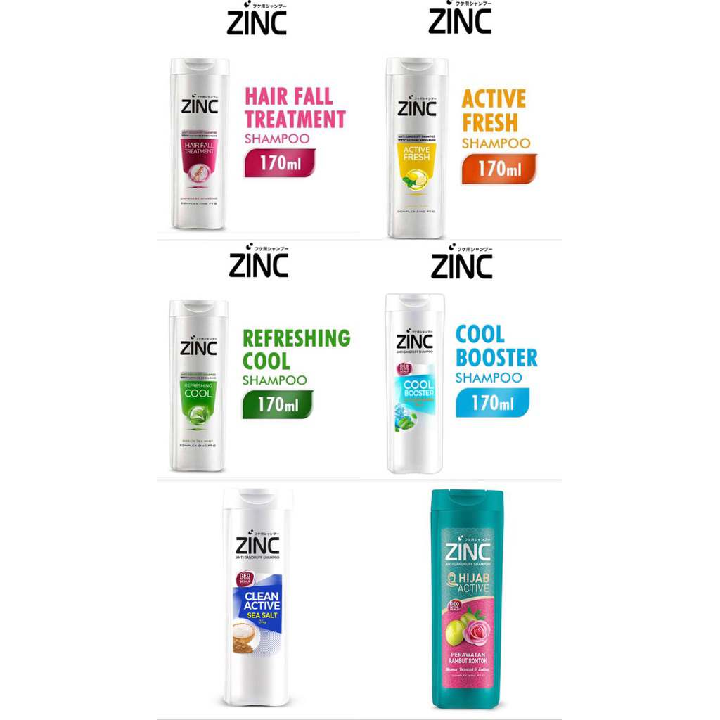 Sampo Zinc All Varian 170ml | Shampoo Zinc 170ml