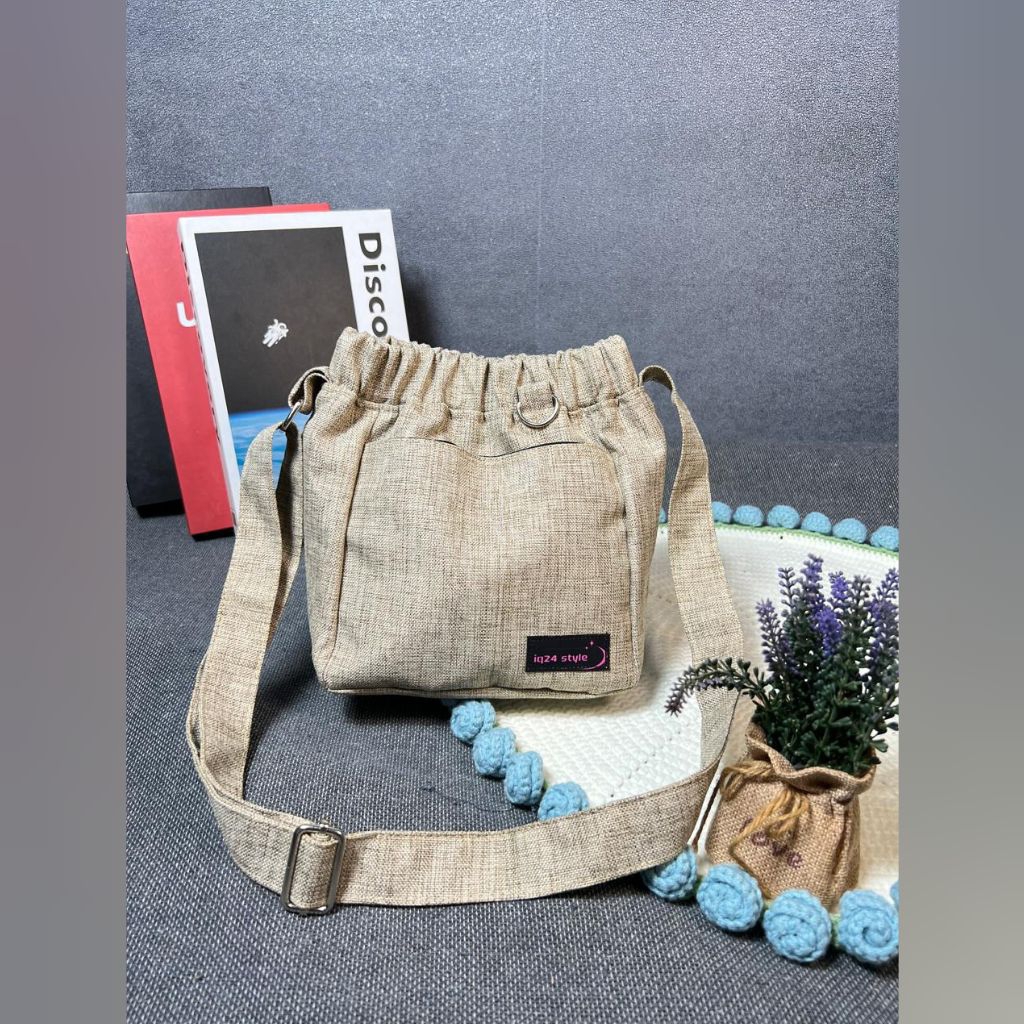 Tas Selempang Tas bahu Dumpling XL_ Sling Bag Wanita Cewek Kanvas Berkualitas Tinggi - Canvas, Model