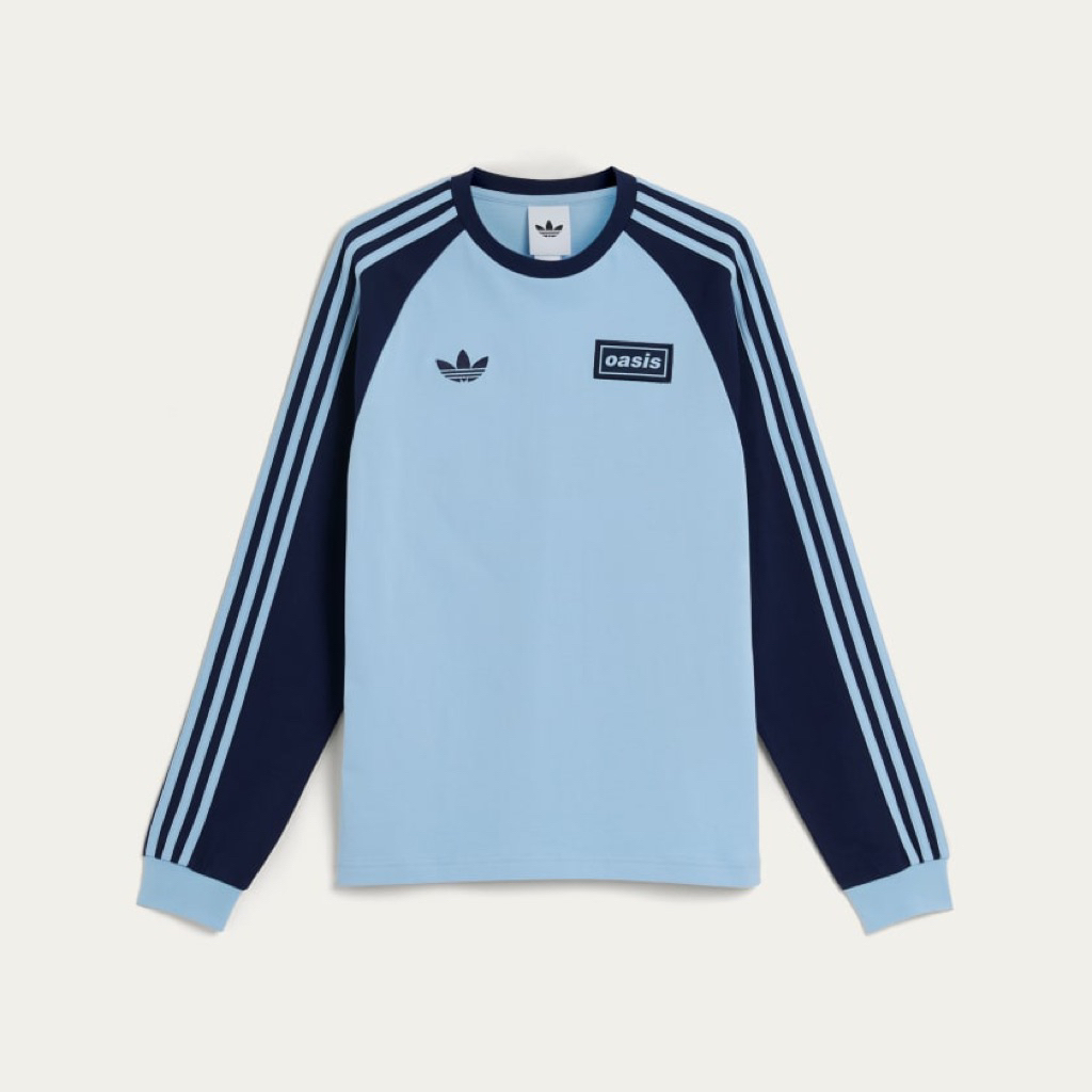 Adidas Originals x Oasis Tour 3-Stripes Longsleeve Tee Clear Sky (KT3427)
