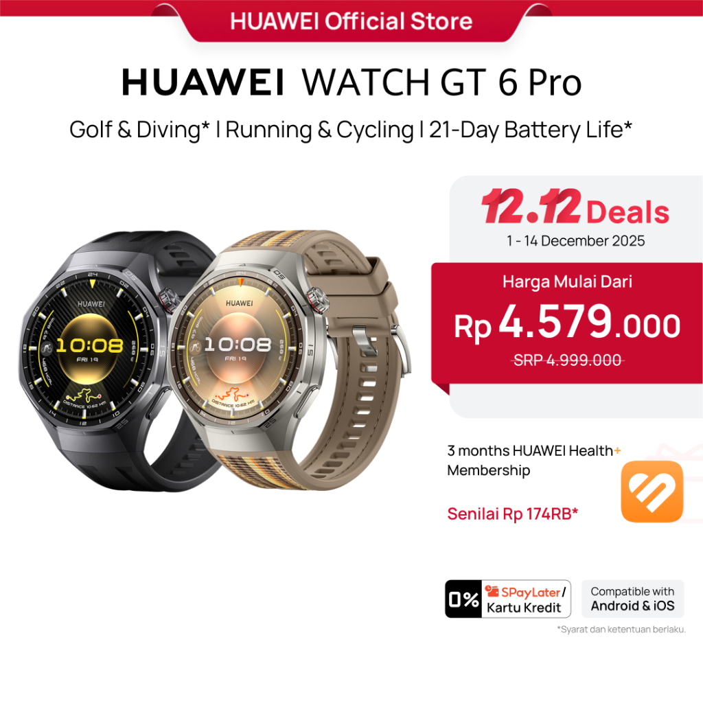 HUAWEI WATCH GT 6 Pro Smartwatch l Golf & Diving l Running & Cycling l 21-Day Battery Life | ECG