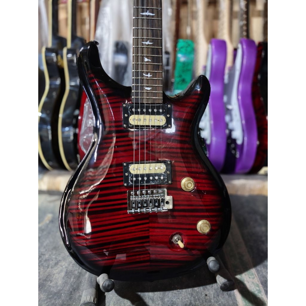 Gitar Elektrik Difergio Red Model Prs Inlay Bird