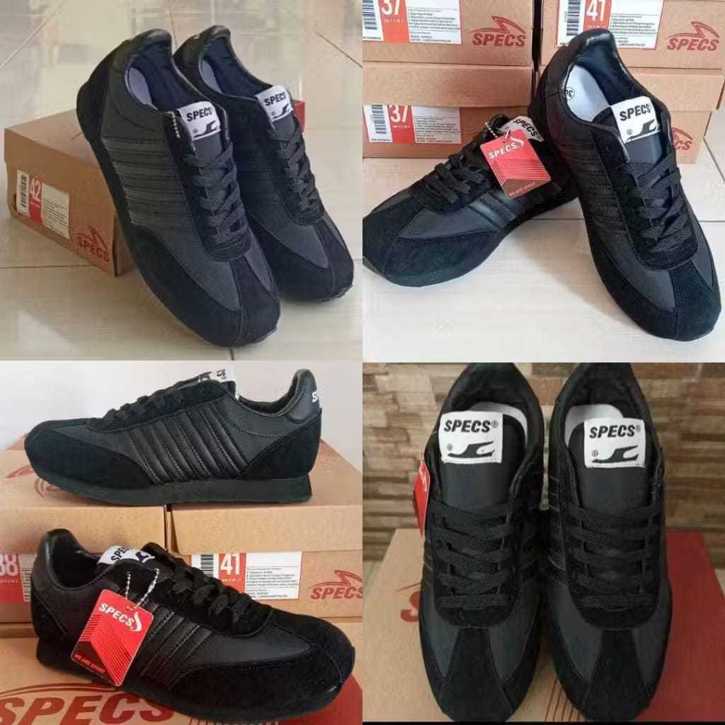 SEPATU SEKOLAH SPECS 104 all black 100% ORIGINAL