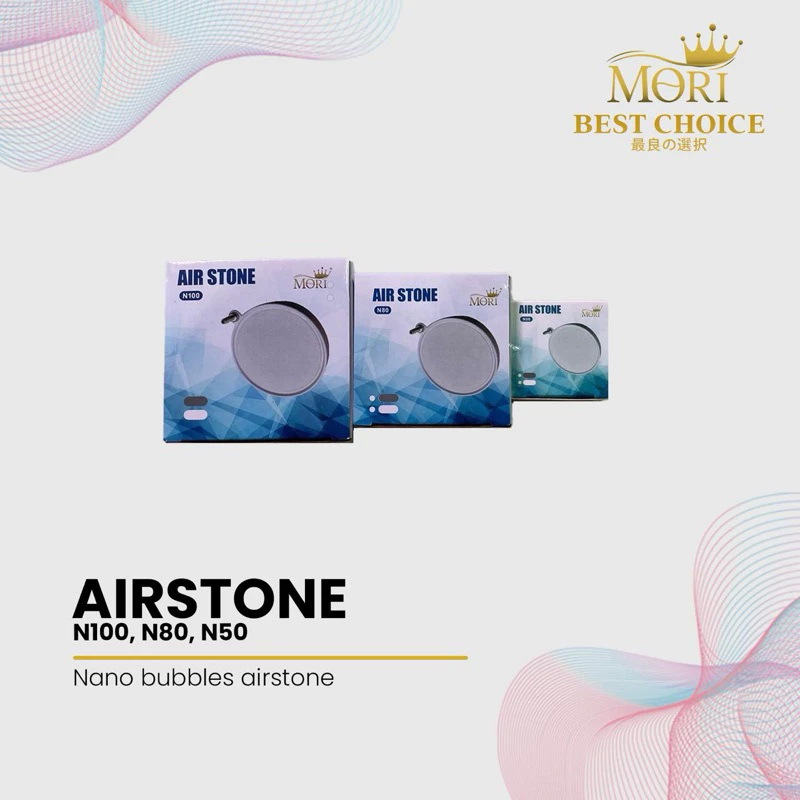 Air Stone Batu Gelembung Udara Halus Nano Airstone Micro Aerator Bulat Pipih Aerasi Oksigen Aquarium