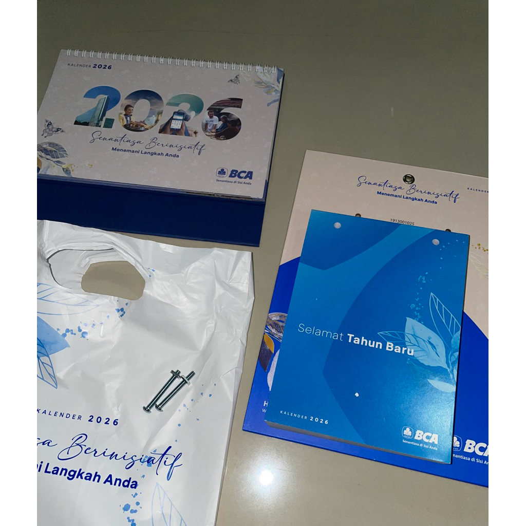 Kalender Meja Kalender Harian Sobek BCA 2026 / Bank Saqu