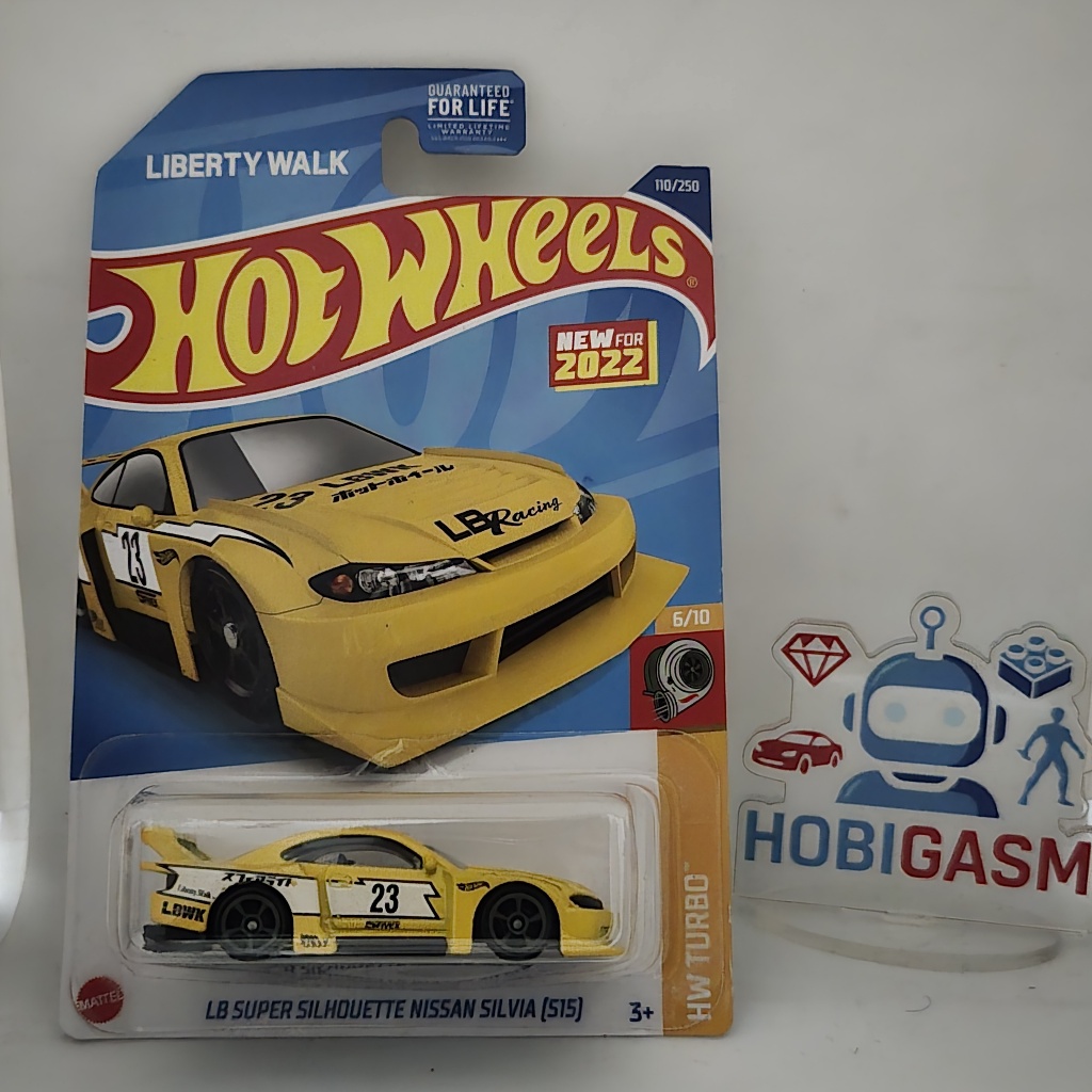 Hotwheels LB Super Silhouette Nissan Silvia (S15) | Yellow Color | HW Turbo | LBWK | Liberty Walk | 