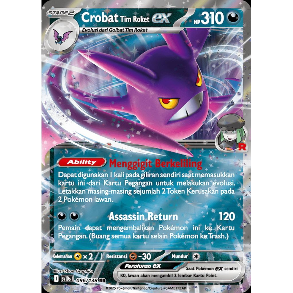 Crobat Ex RR Pokemon TCG Indonesia