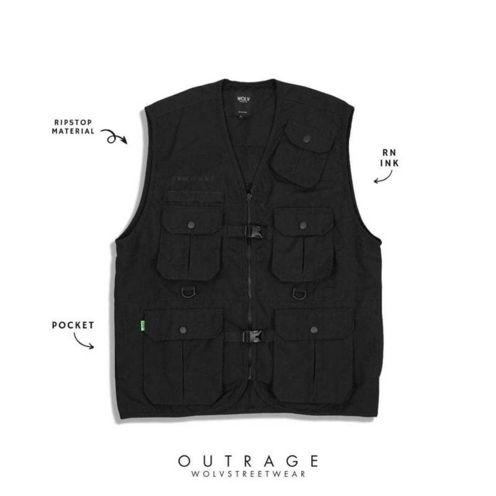 JAKET TACTICAL VEST / ROMPI RIPSTOP / ORIGINAL