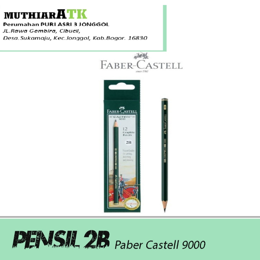 Pensil 2B Faber Castell - 1 Pack isi 12 Pensil / Pensil 2b faber castell 12 pcs ori