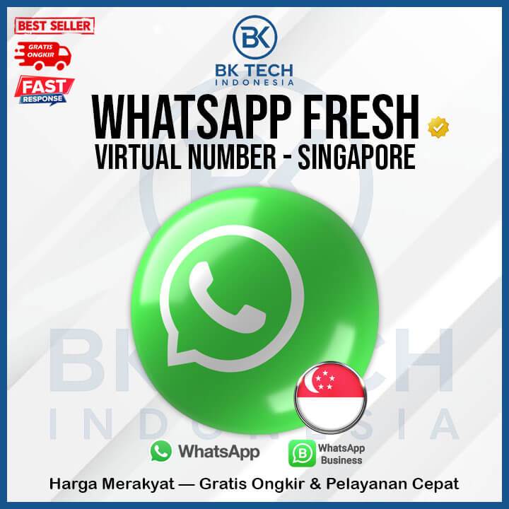 [NEW] Nomor Virtual Singapore | Nomor OTP Verifikasi Akun Online | WhatsApp, Telegram, Google, TikTo