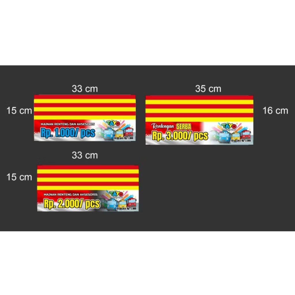 Lebel Mainan Rencengan Grosir Termurah