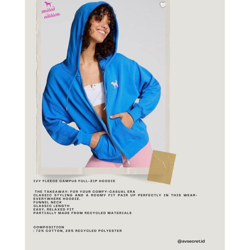 VS-IVY FLEECE CAMPUS FULL-ZIP HOODIE