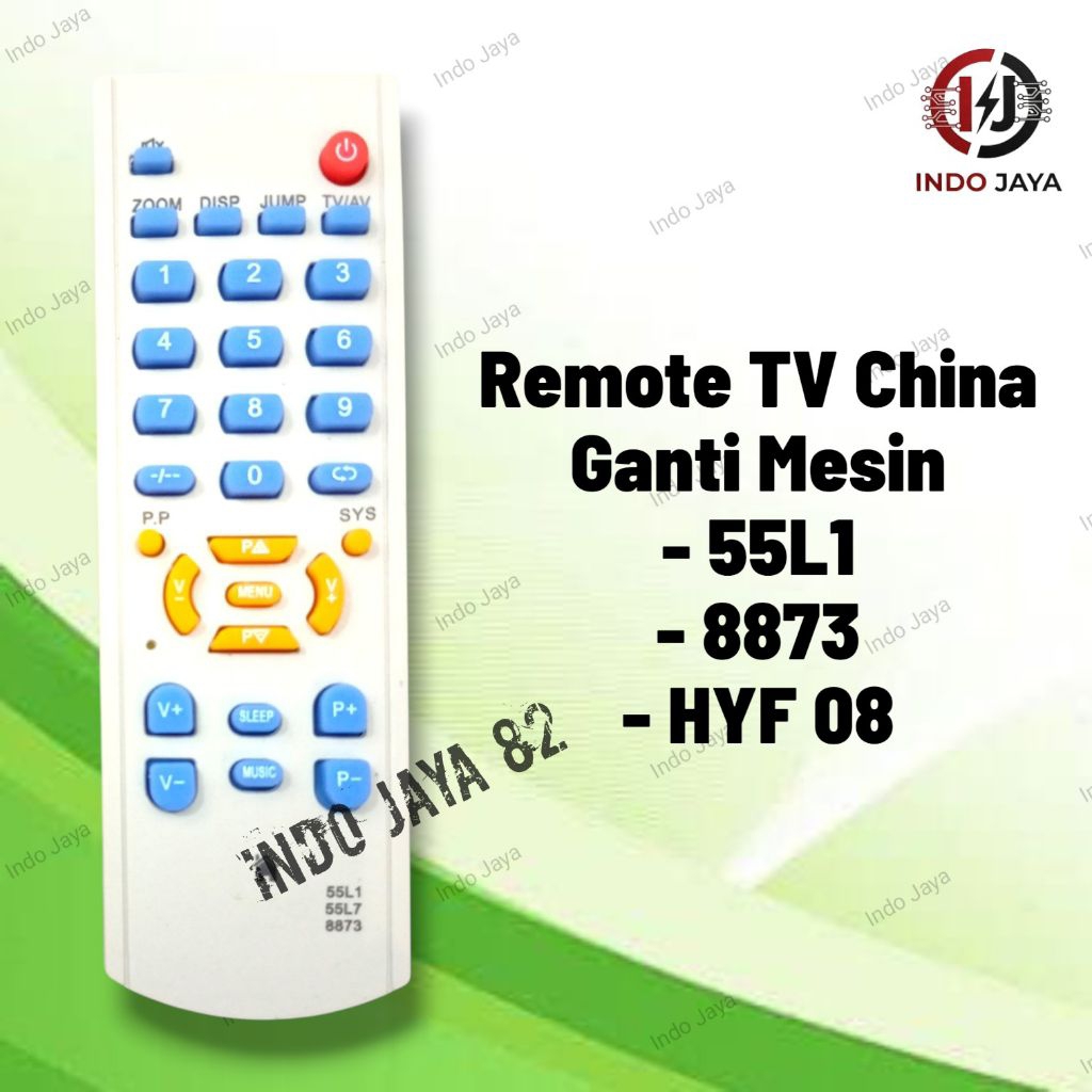 Remote TV China 55L1 Remote BE Remote Ganti Mesin Remote TV Tabung Mitochiba Wansonic Wcom