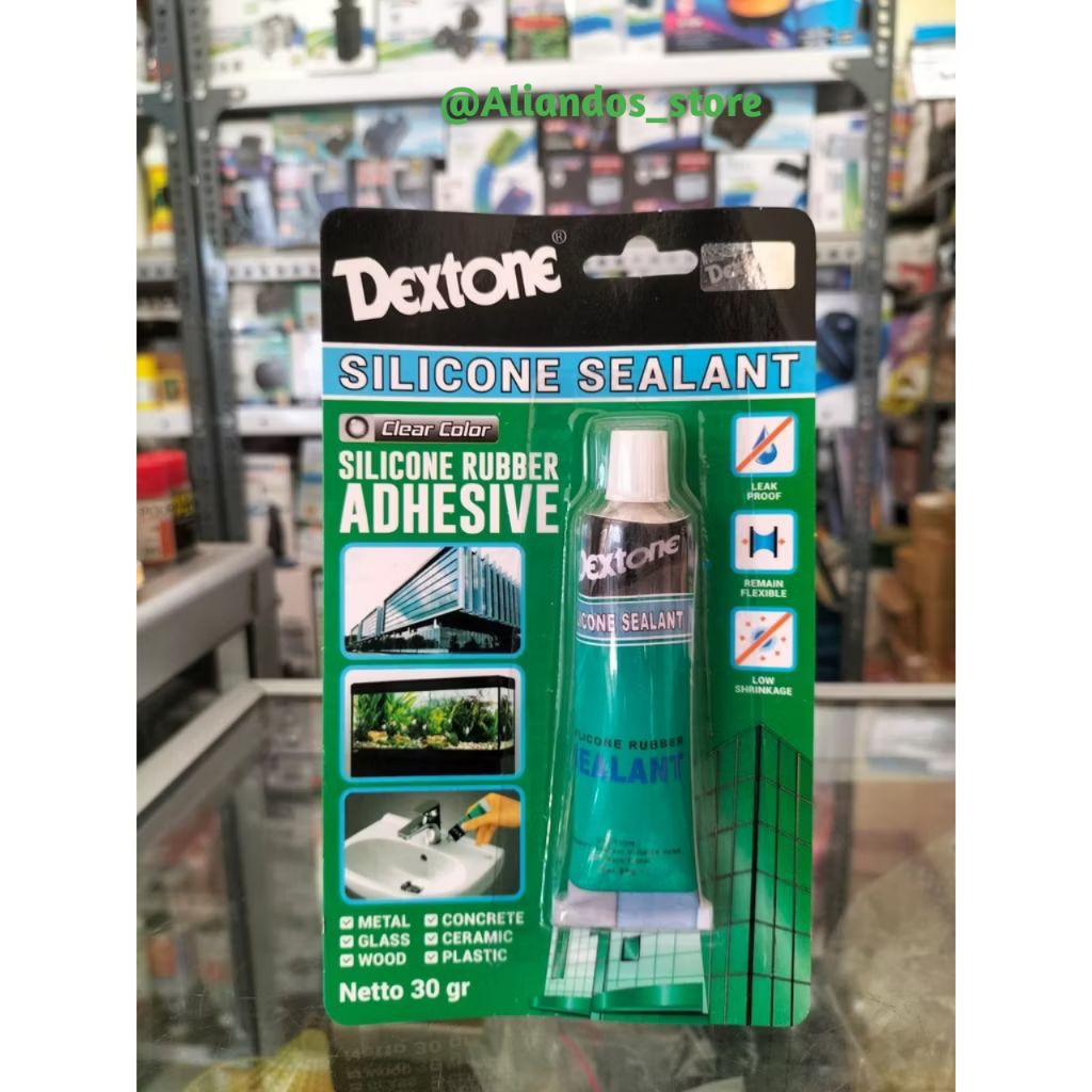 Lem sealent 30 gram merk dextone lem kaca lem aquarium dextone