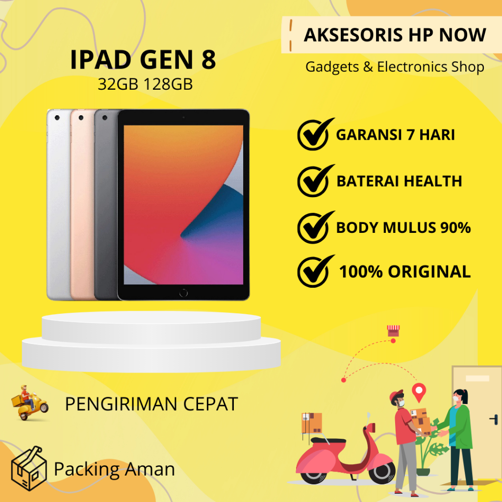 Ipad 8 10.2 Inch 2020 Gen 8 32GB 128GB Wifi Only Second ORIGINAL - AHN