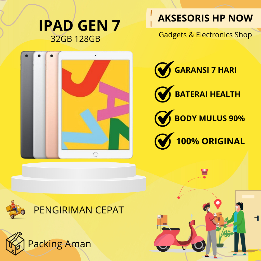 Ipad 7 32GB 128GB Gen 7 Wifi Only Second ORIGINAL - AHN