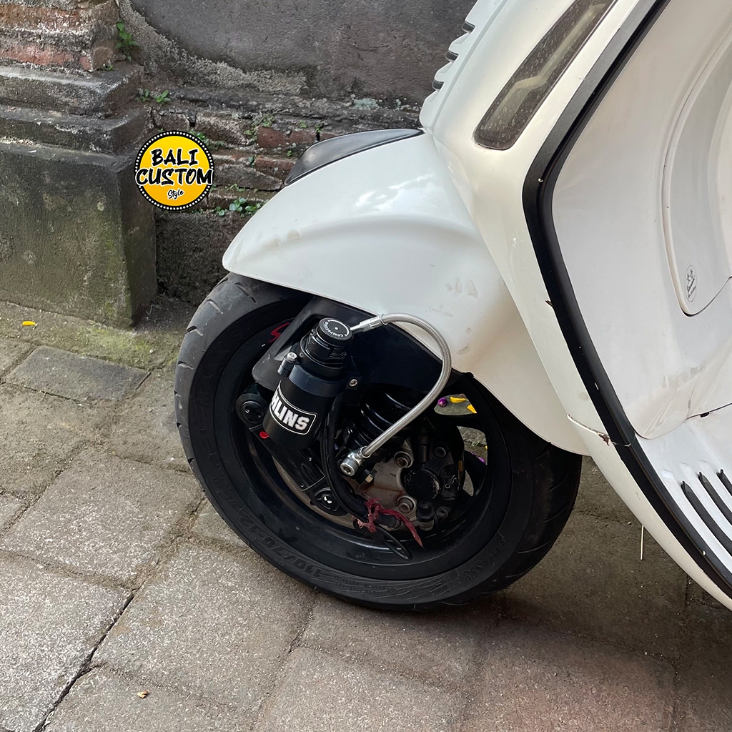 Shock Copy Ohlins Premium Tabung Pisah Full Black Vespa Matic Sprint,Primavera,Lx,S125