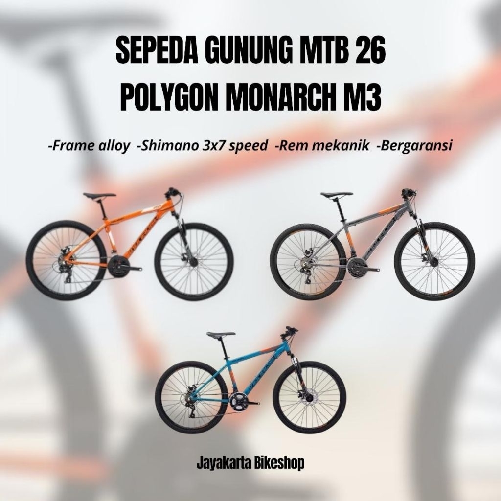 SEPEDA GUNUNG MTB 26 INCH POLYGON MONARCH M3 | SEPEDA DEWASA ADULT MOUNTAIN BIKE | ORIGINAL DAN BERG
