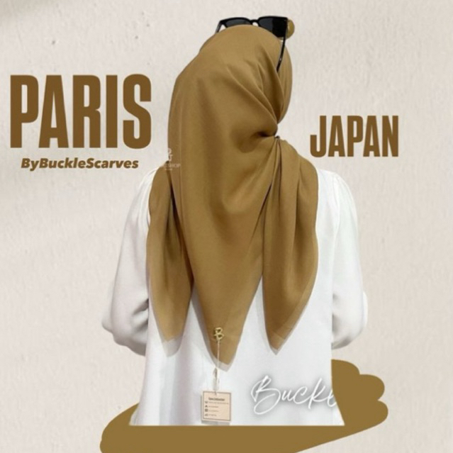 paris japan ori buckle scarves / segiempat polos / segiempat buckle scarves / segiempat payet swaros