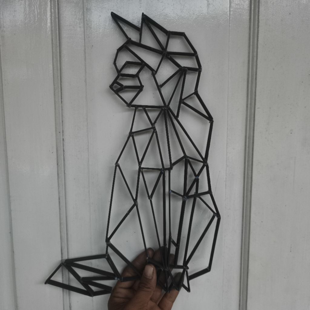 Hiasan Dinding aesthetic 3D geometri hewan untuk ruang tamu dan kamar