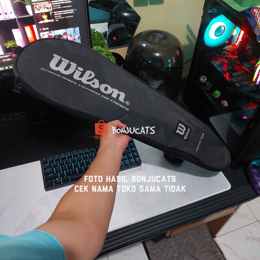 WILSON Tas Raket Original Sarung raket Badminton Single Capacity