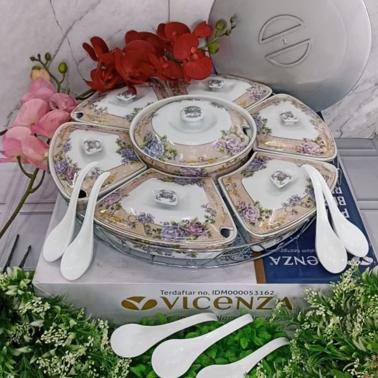 (Packing Kayu) Prasmanan Putar JUMBO Vicenza B412 ORIGINAL (Ukuran BESAR)