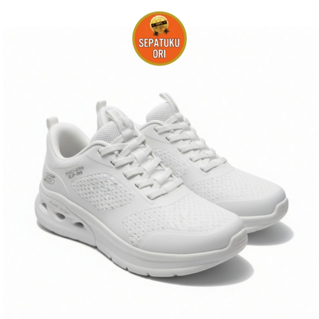SEPATU WANITA 36 (23cm) SKECHERS BOBS ARC WAVES 2.0 NOW ON OFF WHITE NEW ORI BNIB CASUAL WHITE 11762