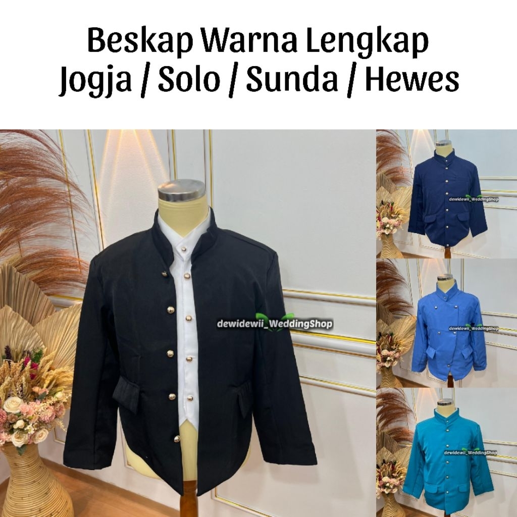Beskap Jogja / Beskap Solo / Beskap Sunda / Beskap Hewes - Warna Lengkap