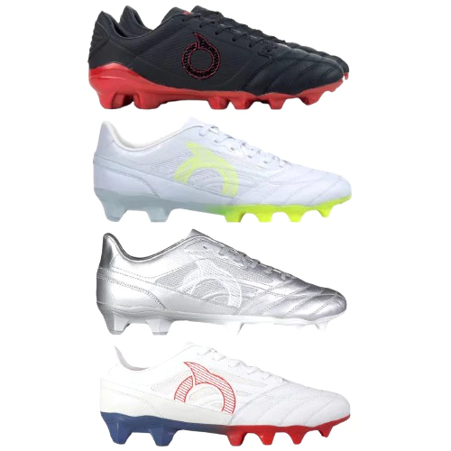 Sepatu Bola Ortuseight Catalyst VISION V5 FG K LEA - White Electricity Black Original Ortus