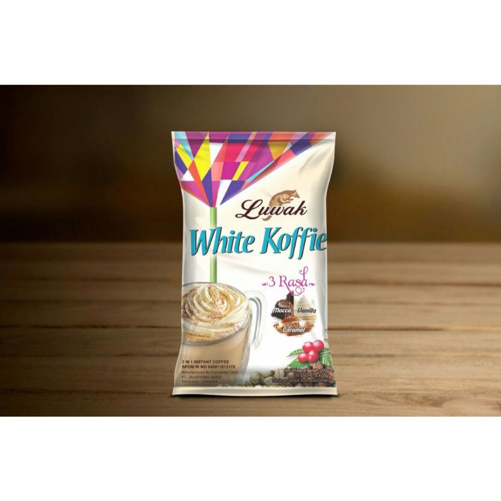 PAKET 3 PACK Kopi Luwak White Coffee 30pcs / Luwak White Koffie 1 Pack isi 10pcs x 3