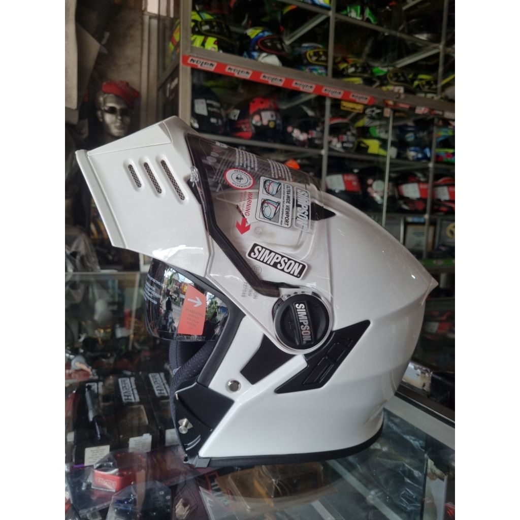 HELM SIMPSON DARKSOME MODULAR WHITE NON PINLOCK
