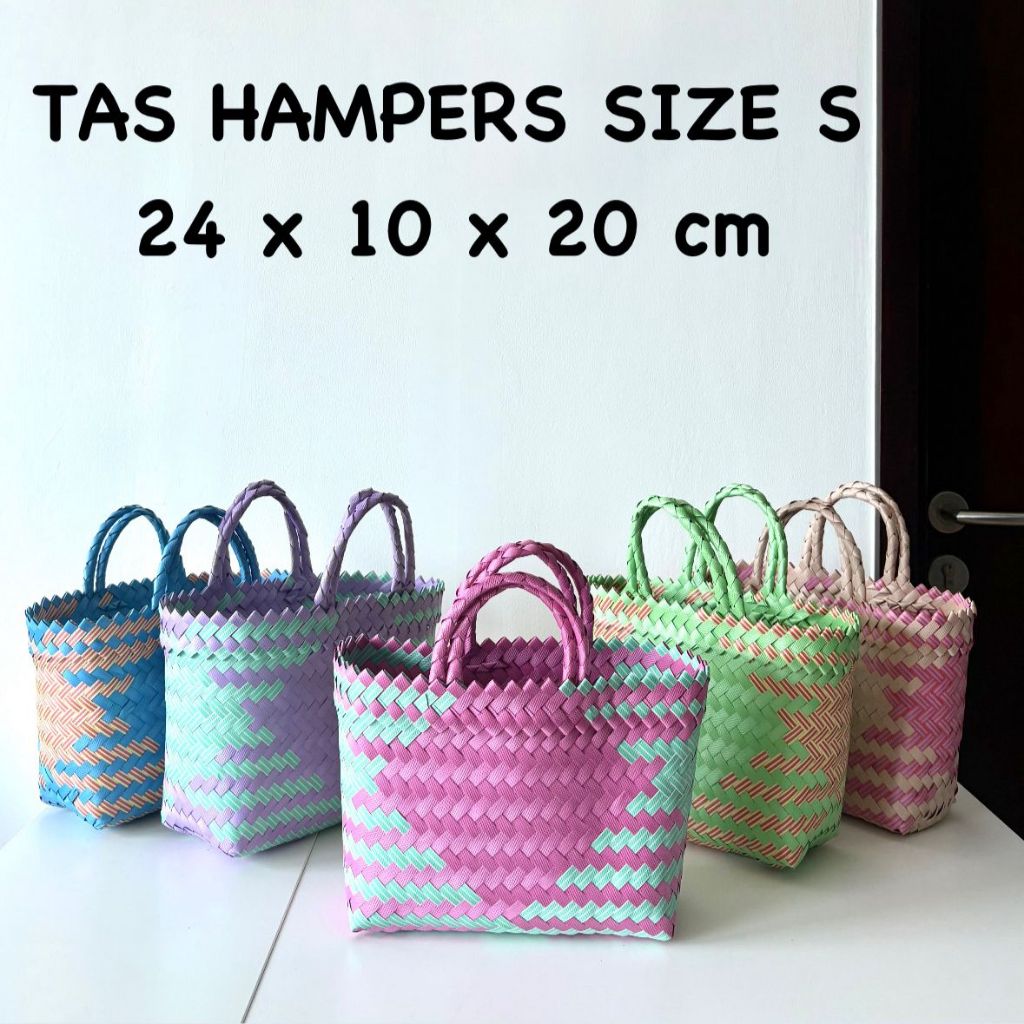 TAS SEMBAKO LEBARAN S WARNA / TAS HAMPERS PARCEL IDUL FITRI NATAL S / TAS ANYAMAN S