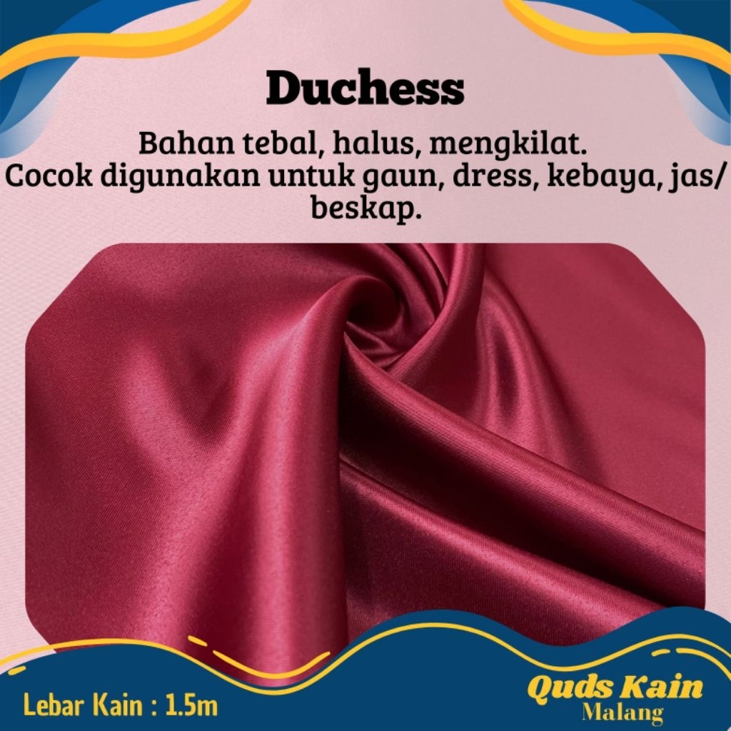 Kain Satin Duchess | Satin Bridal | Saten Duchess (WARNA REQUEST)