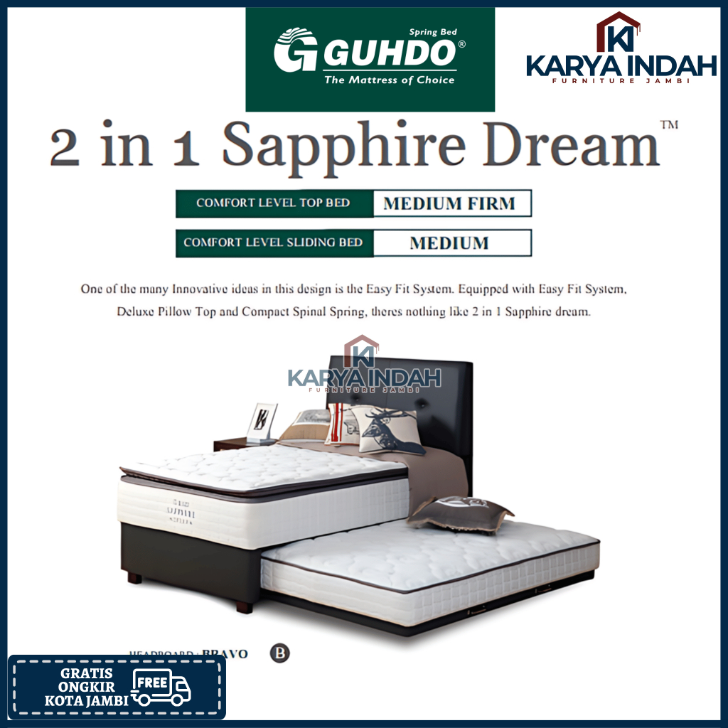 Bed Sorong GUHDO SAPPHIRE DREAM Twin Bed 2in1