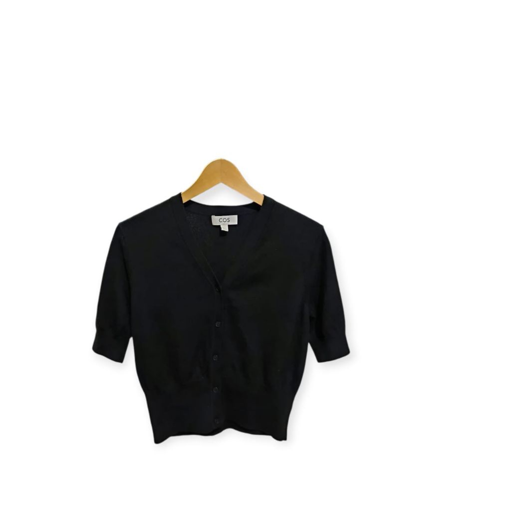 Cos Black Cotton T-Shirt