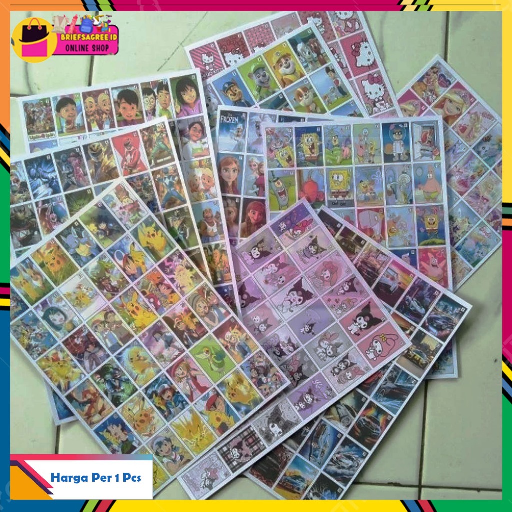 gambaran umbul isi 36 mata gambar umbul gambar wayang mix Poster Gambaran Kartun Kotak Anak Mainan M