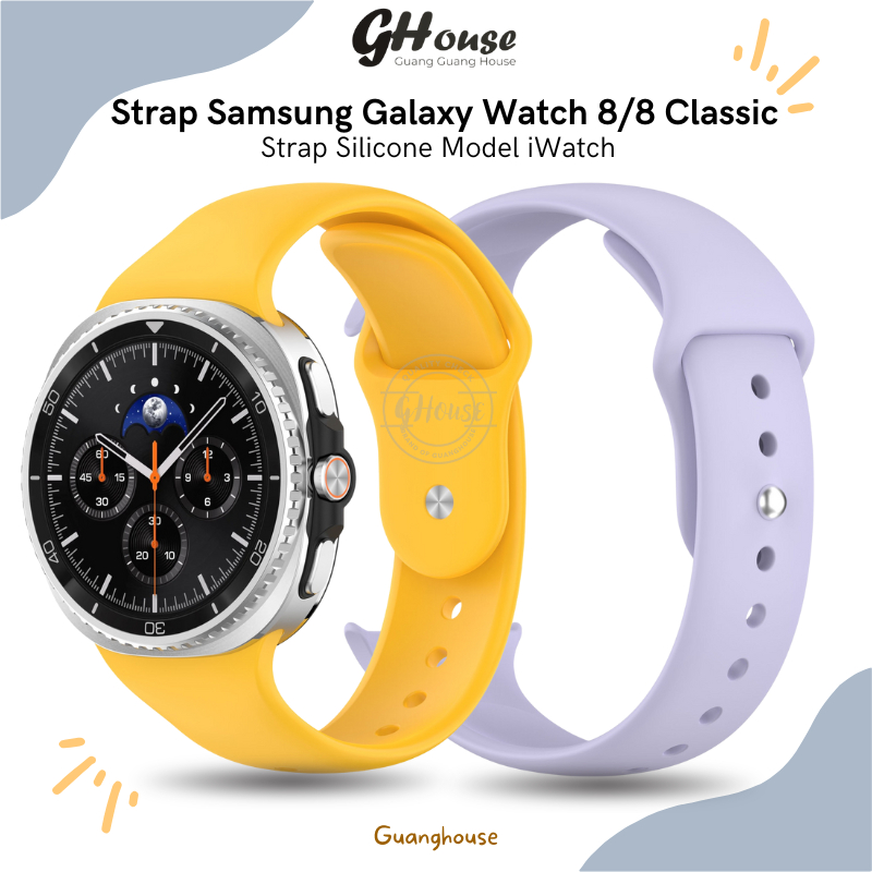 Silicone Strap Samsung Galaxy Watch 8/8 Classic 40mm 44mm Tali Galaxy Watch 8 Series Model Sportband
