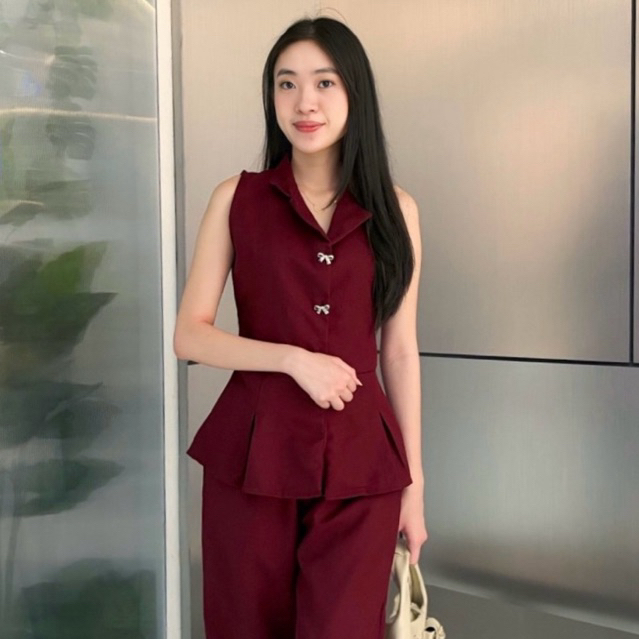 Giselle Top Set | Top & Pants | Semi Wool Set