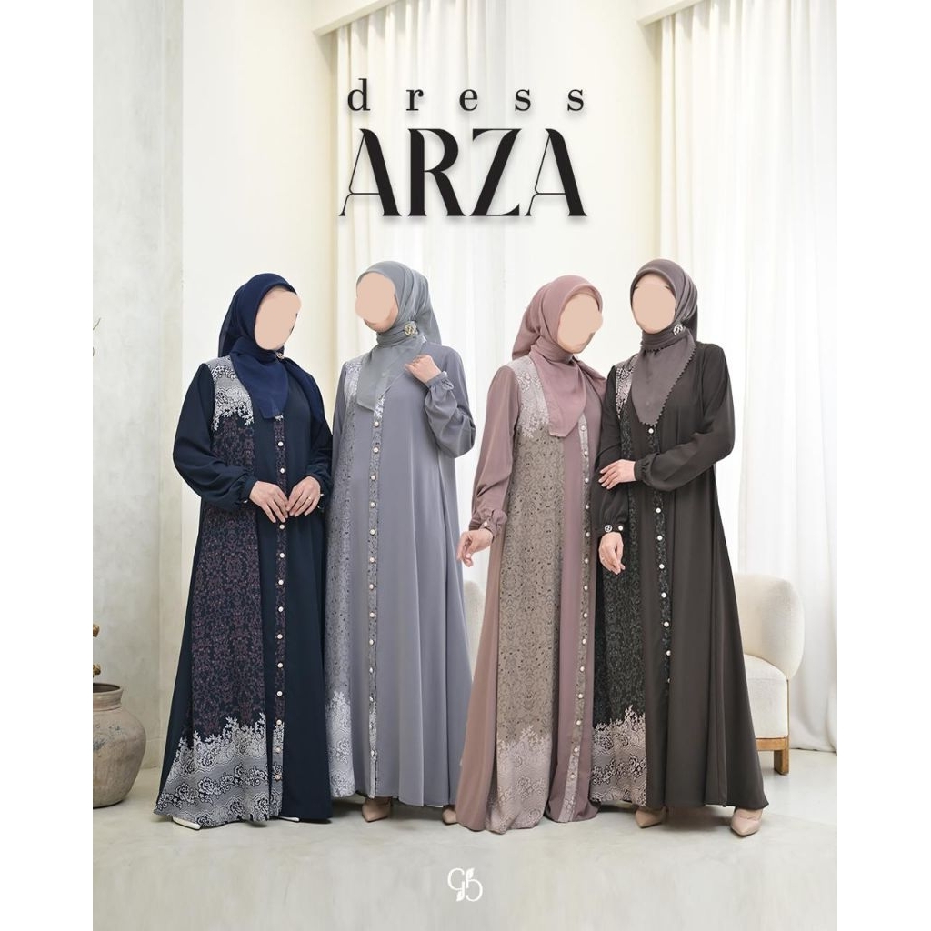 Greenism - Arza Dress Abaya Batik Motif Polos Gamis