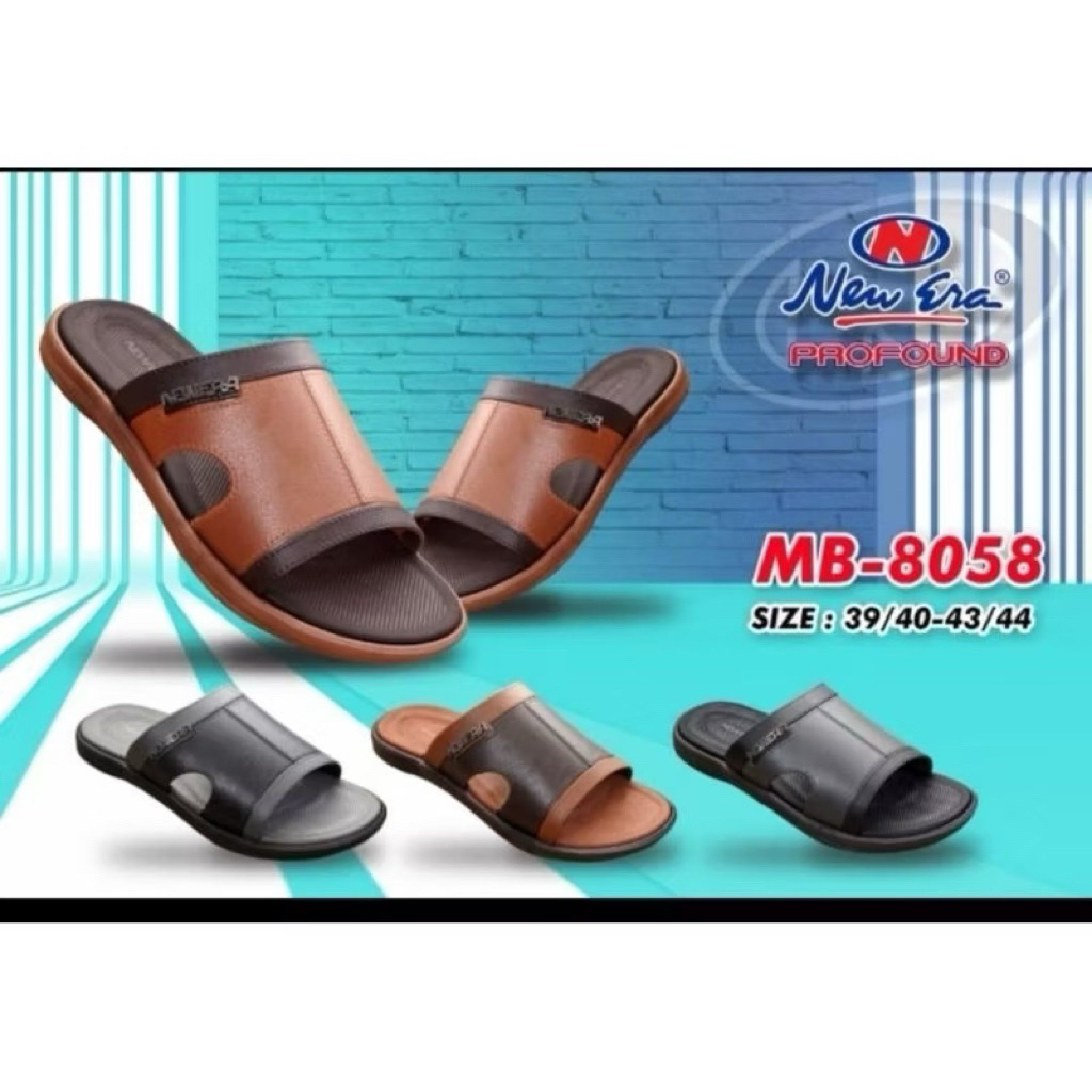 New era sandal karet kulit pria//sandal Sorong pria kekinian profound New era