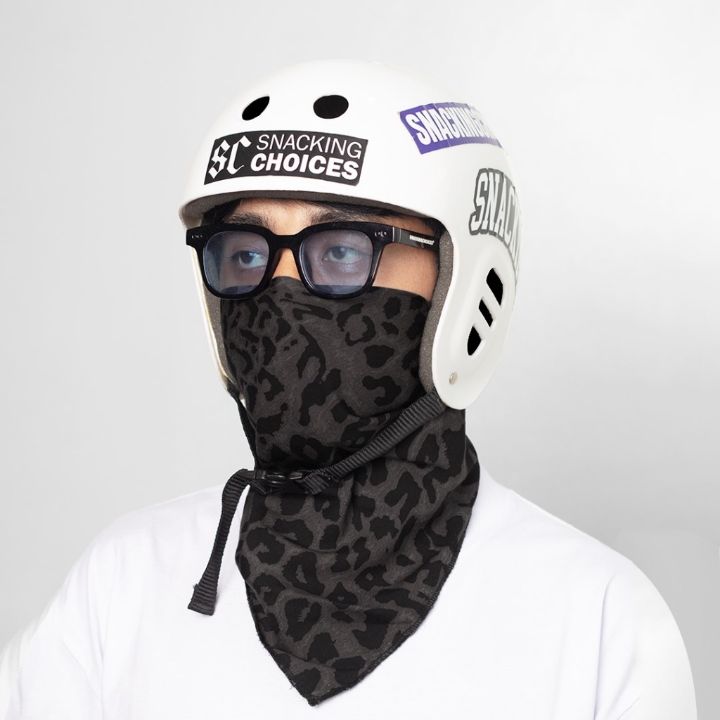 Bandana Leopard Grey | Scraf Bandana Leopard | Scraf Skena | Slayer Leopard | Snackingchoices