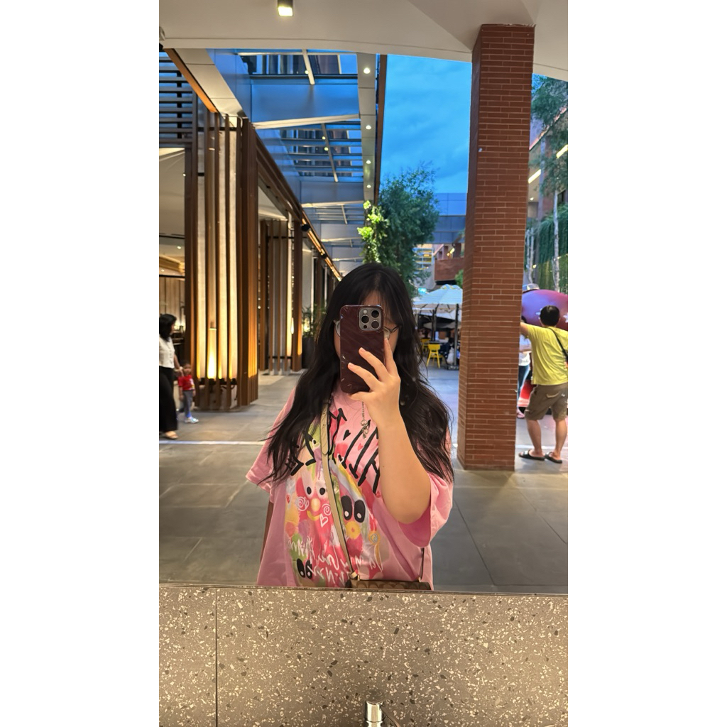 preloved tshirt pink size xl