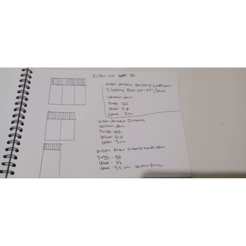 kusen jendela dan pintu gandeng jalosi tanpa daun bahan kamper