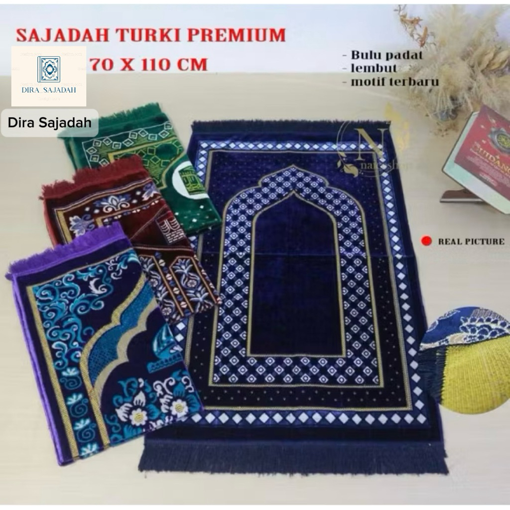 Sajadah Turki Bulu Halus Premium / Sajadah Turkey Muslim Dijamin Halus