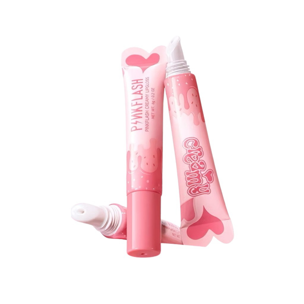 PINKFLASH CREAMY WATERY GLOW HYDRATING LIP GLOSS FADE LIP WRINKLES