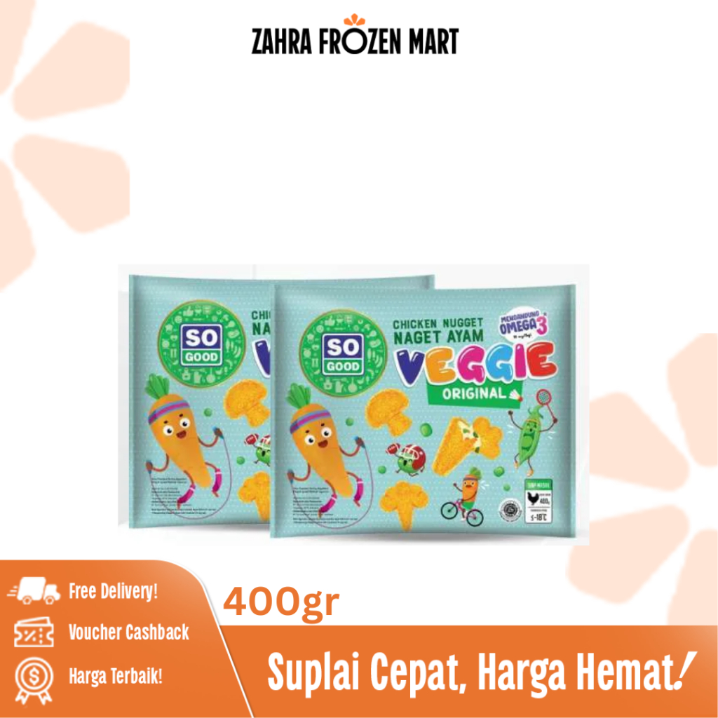 Nugget Sayur So Good Veggie 400gr – Frozen Food