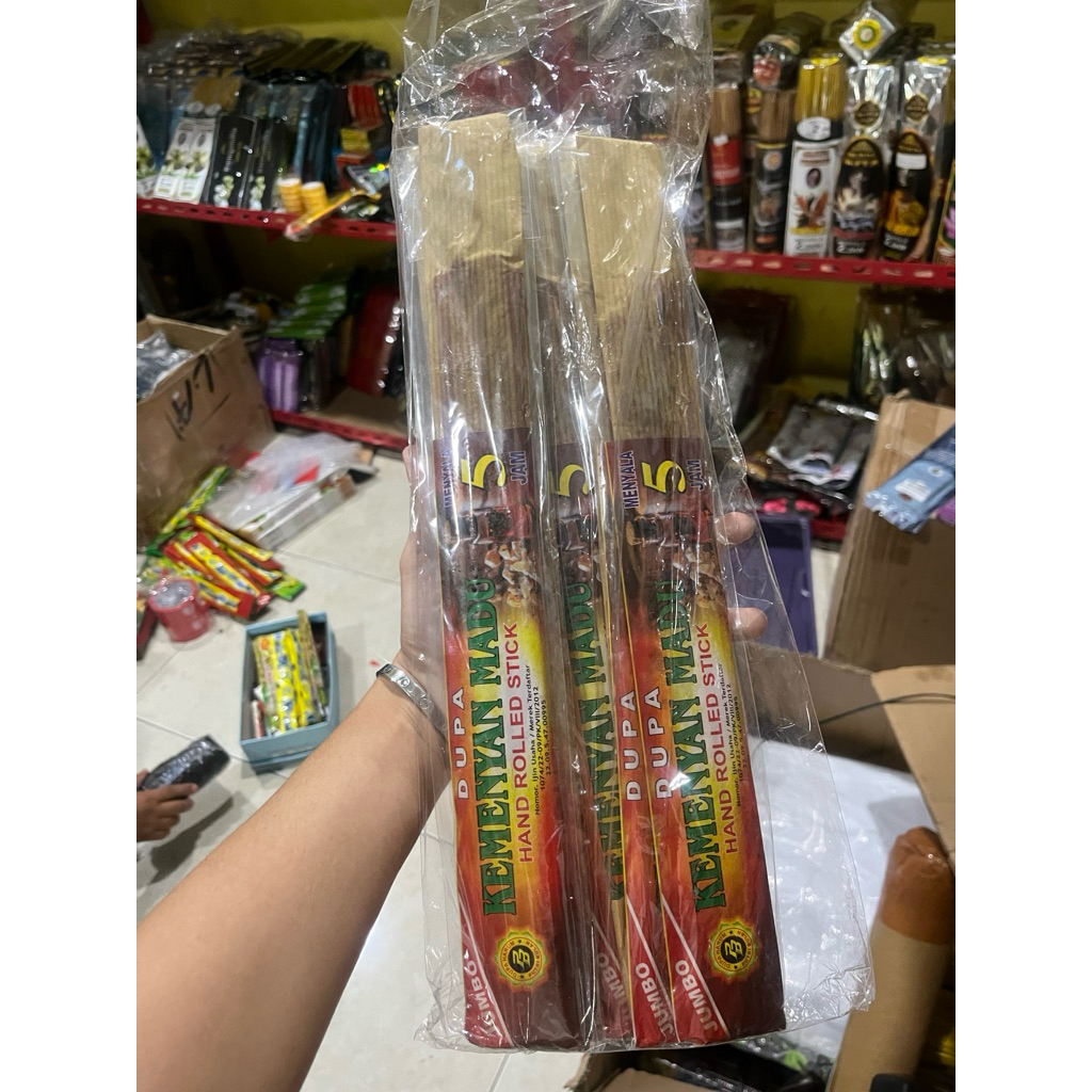 dupa stick kemenyan madu jumbo hand rolled stick menyala 5 jam