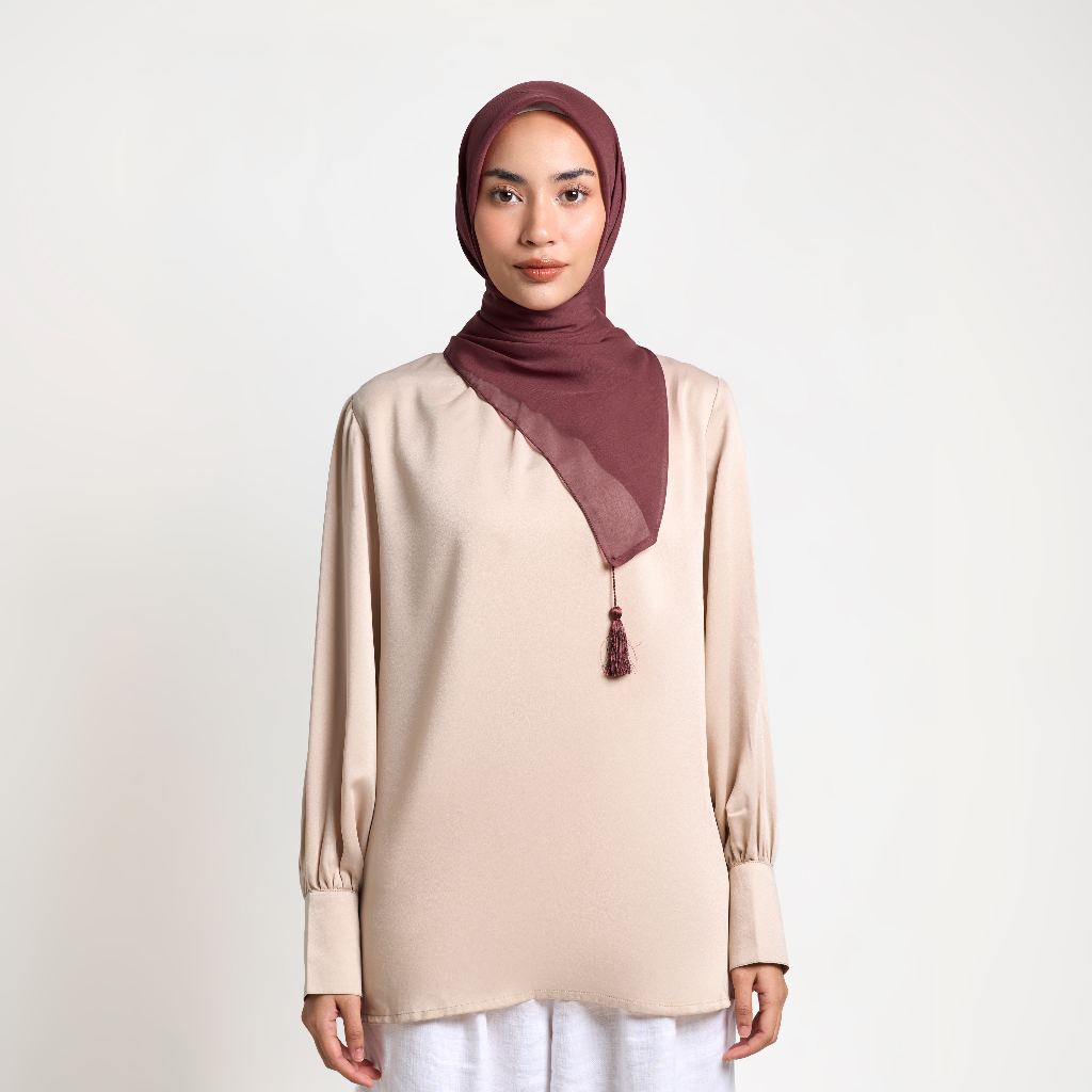 napocut Hijab - Plain Tassel - Hijab Segiempat Paris Jepang Premium Ronce 115 x 115 cm