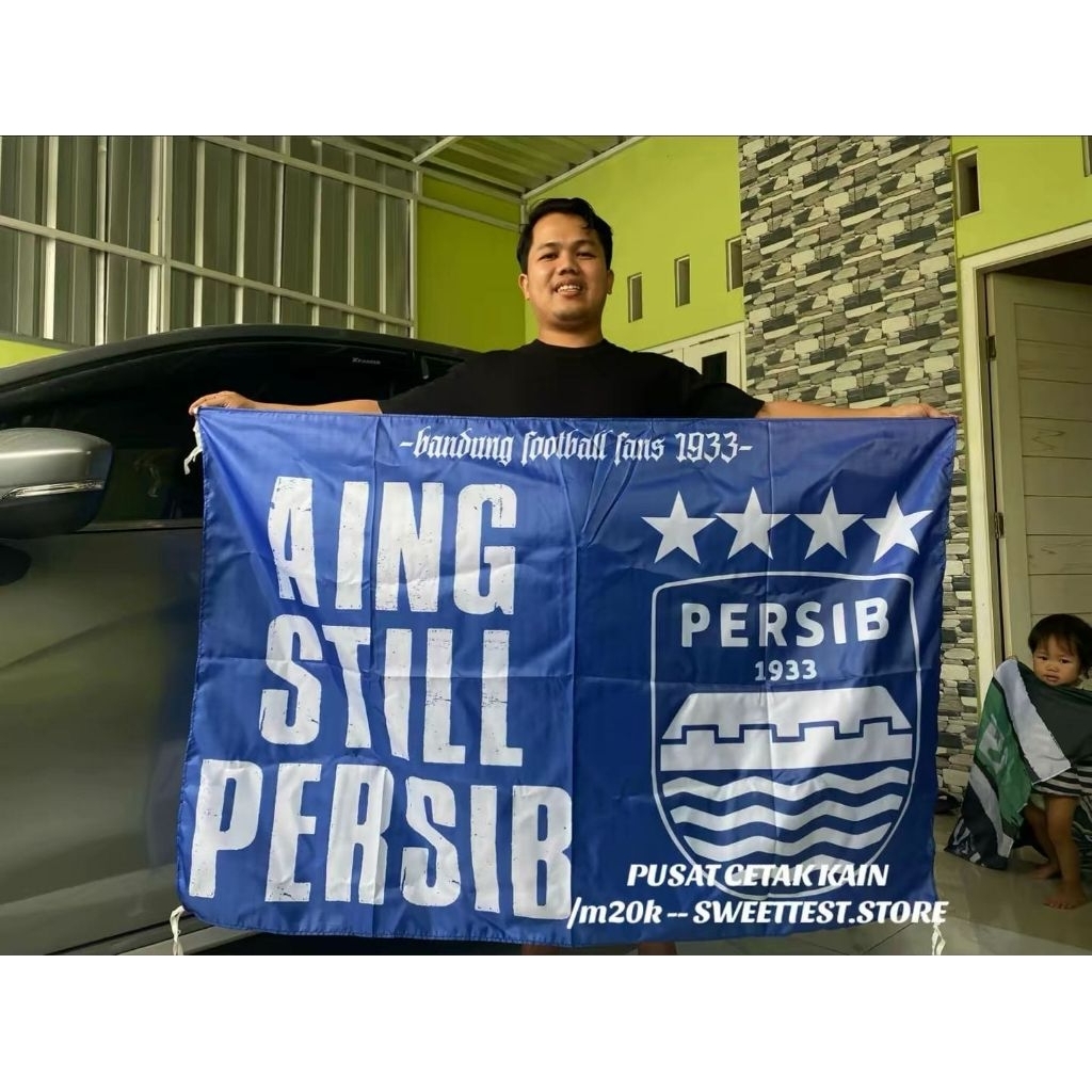 READY STOK + BENDERA PERSIB BANDUNG + GIANTFLAG PERSIB BANDUNG + MINIFLAG PERSIB BANDUNG + FLAG PERS