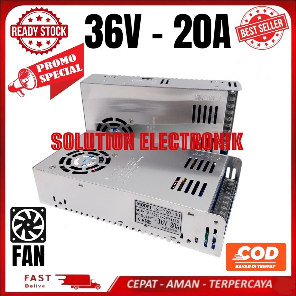 POWER SUPPLY 36V 20A / PSU 36V 20A SWITCHING POWER
